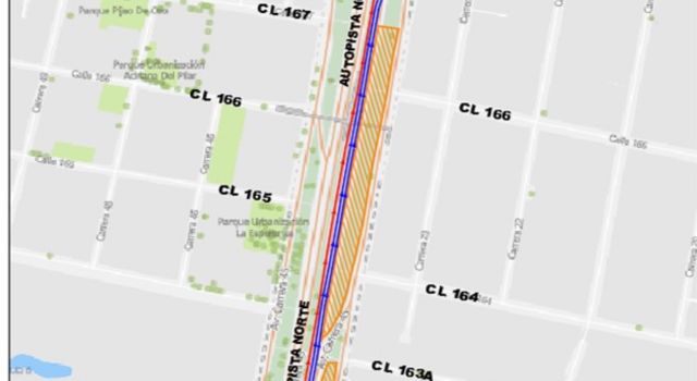 carril en la Autopista norte hasta el mes de agosto