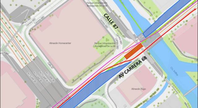 Así será el cierre de un carril en la avenida carrera 68 con calle 87