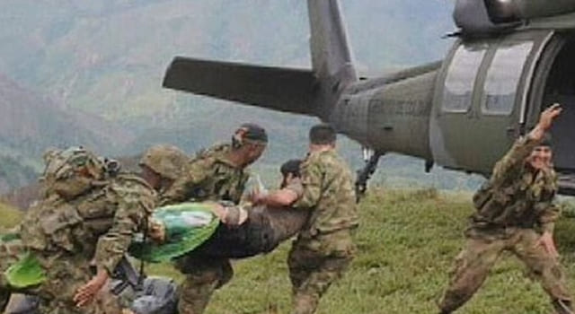 Cayó un helicóptero del Ejército Nacional