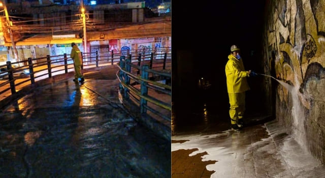 Jornadas de limpieza a los puentes peatonales de Soacha