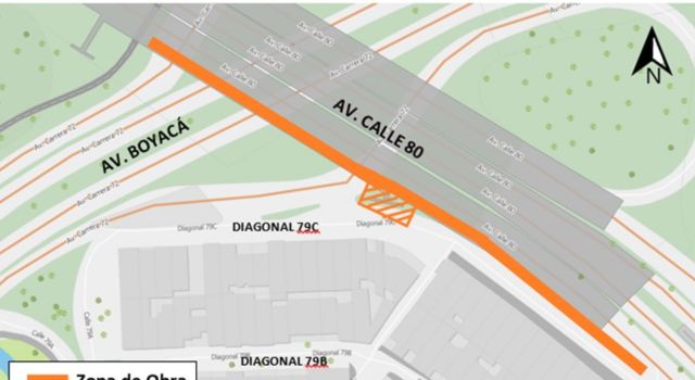 Cierres viales por obras en el puente vehicular de la avenida Boyacá