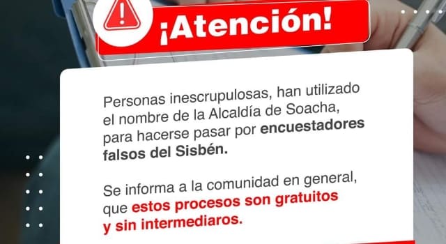 Se hacen pasar por funcionarios de la Alcaldía de Soacha