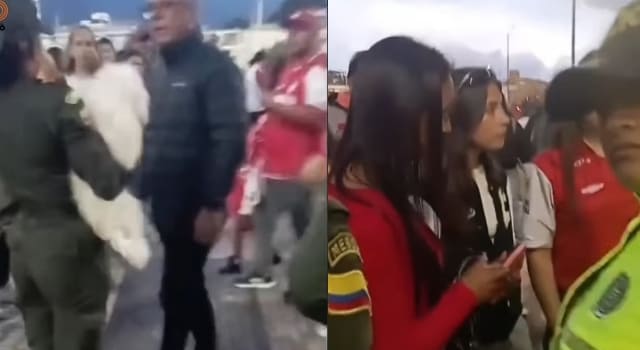 mujer dejó amarrado a su perro en la calle durante un partido en El Campín
