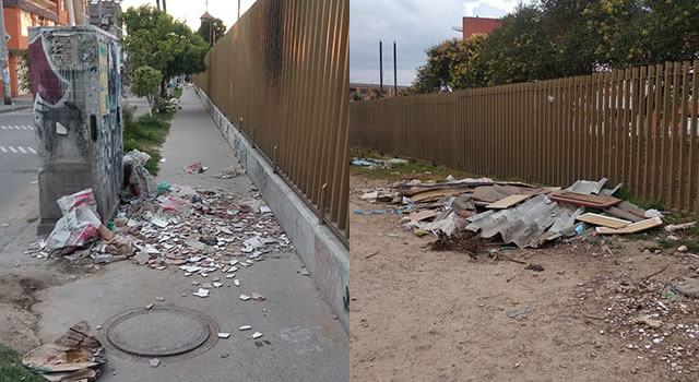 Urbaser Soacha hizo la tarea mal, recogió la basura, pero dejó escombros y tejas