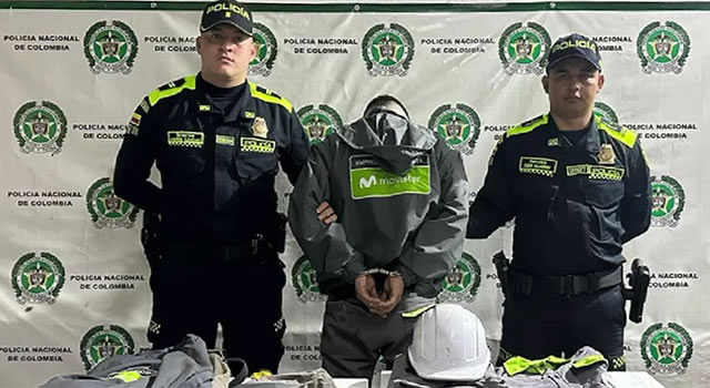Capturado en flagrancia por robo de cable en Sibaté