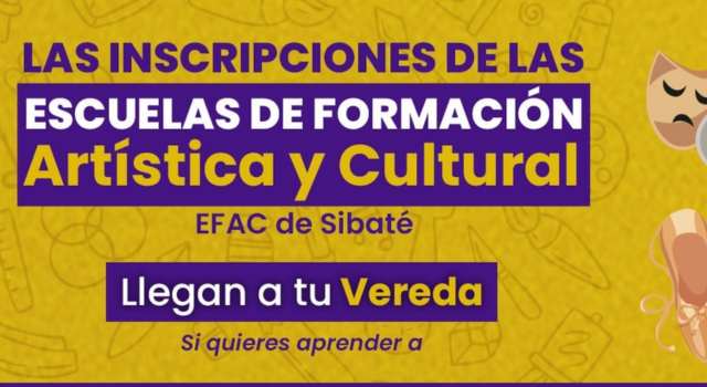 Inscripciones abiertas para escuelas de formación artística y cultural de Sibaté