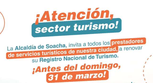 Registro Nacional de Turismo en Soacha