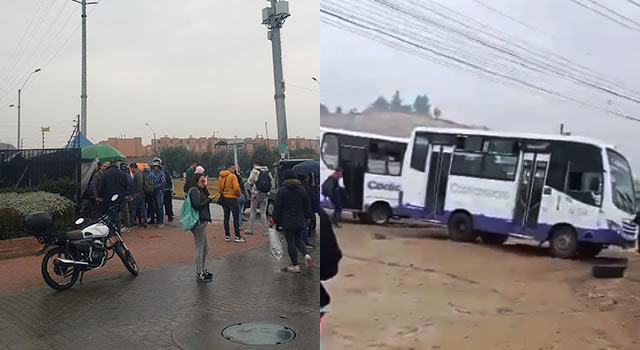 Soacha amaneció sin transporte interno, amenazas continúan