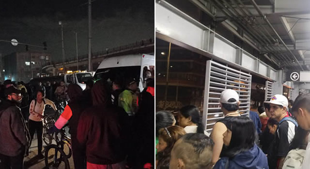 Caos vehicular en Soacha por manifestación de comerciantes la noche del lunes