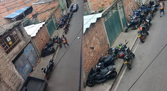 Motos invaden andenes y espacio público en barrio de Soacha