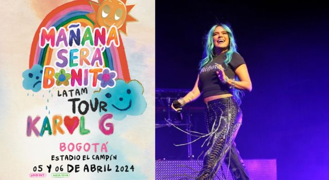 Cierres viales por concierto de Karol G en Bogotá