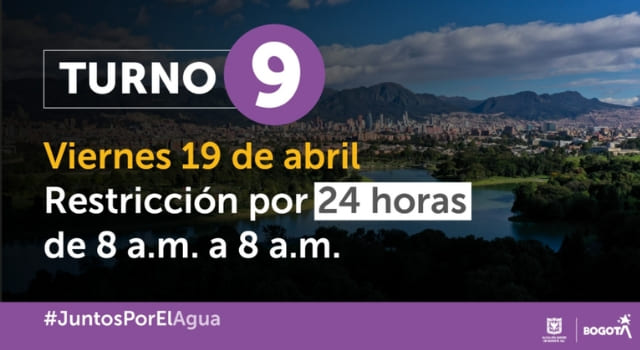 racionamiento de agua en Bogotá