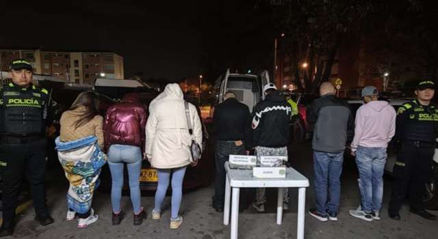 Siete personas capturadas en Suba tras asaltar un bus del SITP