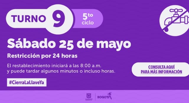 municipios sin agua este sábado 25 de mayo