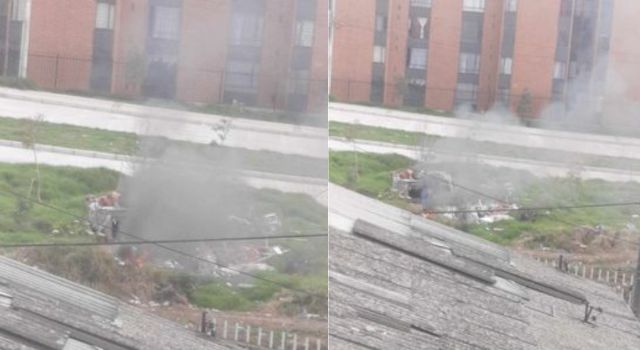 Comunidad denunció sobre un hombre quemando basura en Portalegre