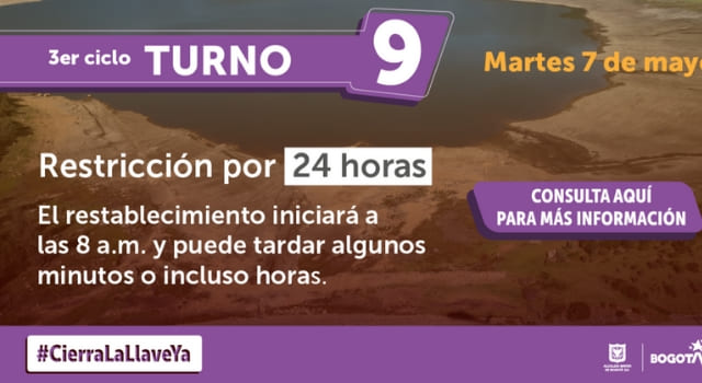 Racionamiento de agua en Bogotá