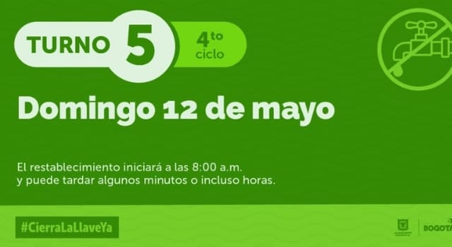 racionamiento de agua en Bogotá