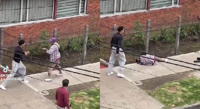 Joven se enfrentó a mano limpia a presunto ladrón en Bogotá y lo noqueó