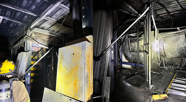 Controlado incendio en una bodega del parque industrial de Cota