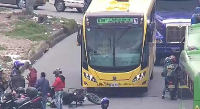 Accidente de tránsito en Usme dejó un motociclista herido