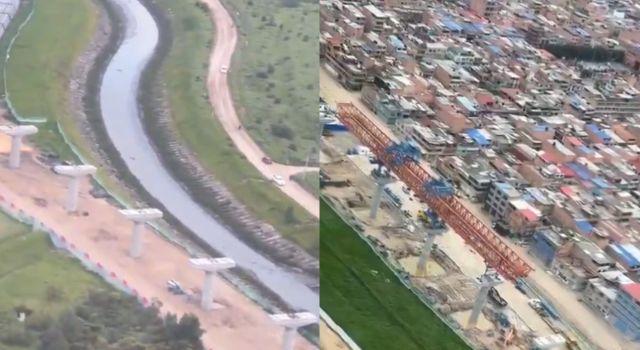 Así se ve el avance de obra de la primera línea de Metro de Bogotá desde las alturas