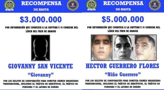 Hasta 12 millones de dólares por información de tres cabecillas del Tren de Aragua