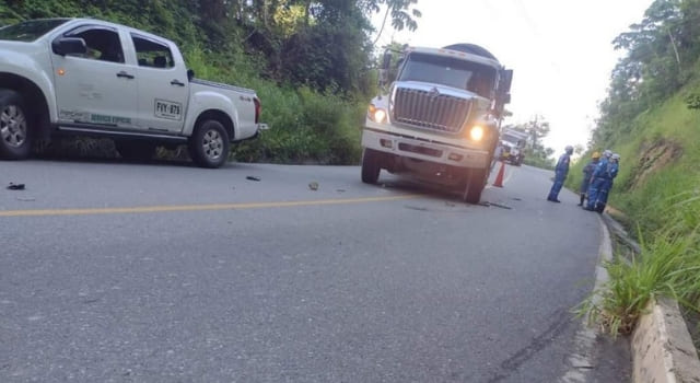 Accidente de tránsito en la vía que conduce a Hidroituango