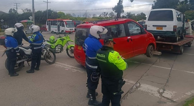 control de transporte informal en Soacha