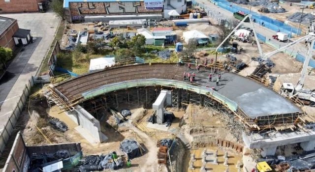 Así va la obra del intercambiador vial en la intersección de la autopista Sur y la avenida Bosa