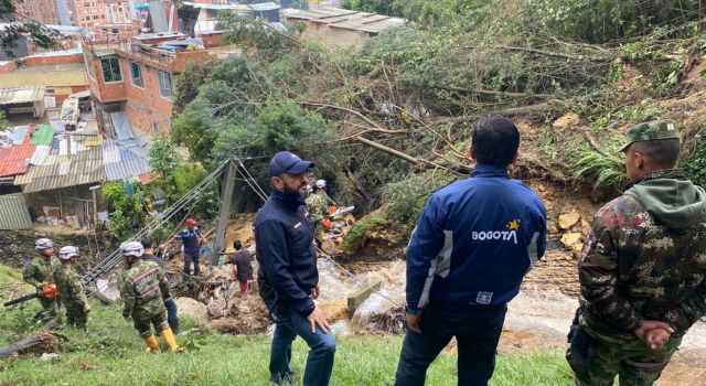 Se pidió al IDIGER intervención por los deslizamientos en Bogotá a causa de las fuertes lluvias