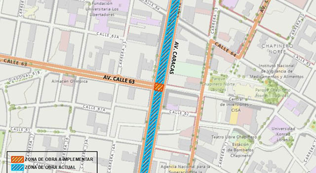 Atentos al cierre en la avenida Caracas con calle 63 en Bogotá