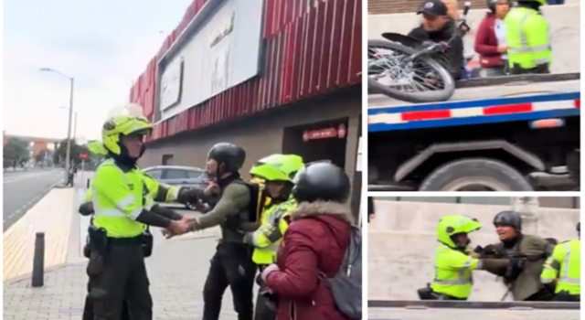 En un video difundido por redes sociales, se observa como un agente de tránsito se lleva a los patios el ciclomotor de un joven domiciliario en Bogotá. Las autoridades explicaron que el procedimiento ocurrió en el marco de un operativo contra esta clase de vehículos.