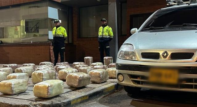 Durante un operativo realizado en la capital, la Policía Metropolitana de Bogotá incautó 190 kilos de marihuana, equivalentes a 190.000 dosis, que presuntamente iban a ser distribuidas en Ciudad Bolívar, Kennedy y Bosa.