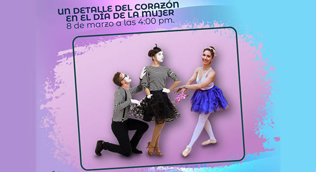 Detalles del corazón y tributo musical en el mes de la mujer y del hombre en Avenida Centro Comercial