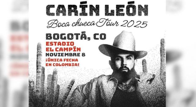 Carín León llega a Bogotá con un show exclusivo que promete una noche inolvidable. El estadio El Campín será el escenario de su esperado Boca Chueca Tour 2025, un espectáculo que nadie quiere perderse.