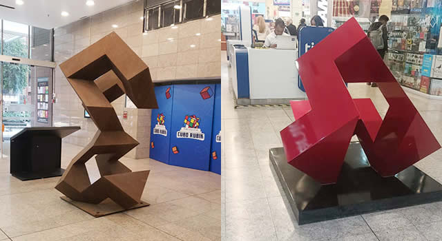 Exposición de escultores colombianos en Avenida Chile Centro Comercial y Financiero