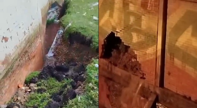 Alcaldía atiende emergencia en colegio de Soacha por colapso de un muro