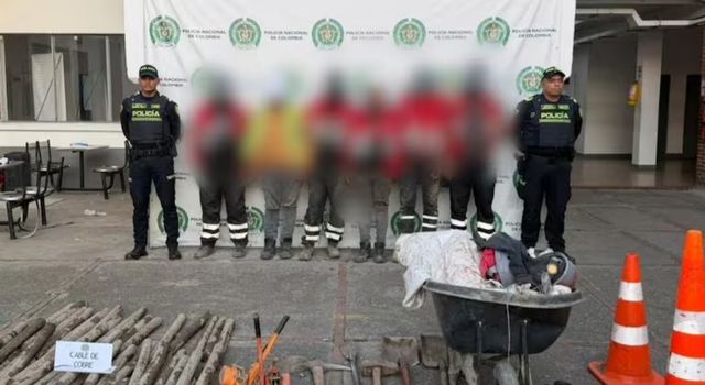 Así operaba la banda que simulaba obras públicas para robar cables en Bogotá