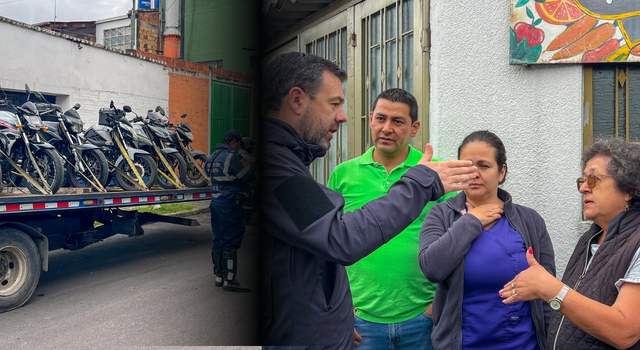 Galán salió a las calles y encontró a decenas de motociclistas invadiendo andenes en Bogotá