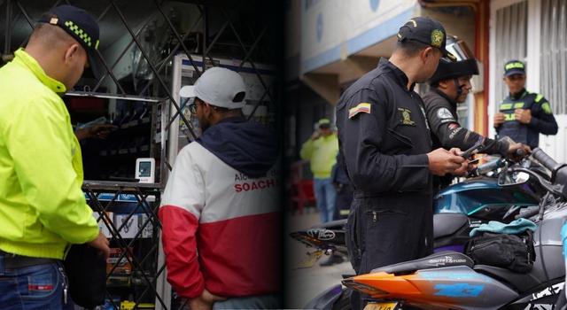 Talleres de motos tenían invadidos los andenes en Soacha: hubo operativos y cierres