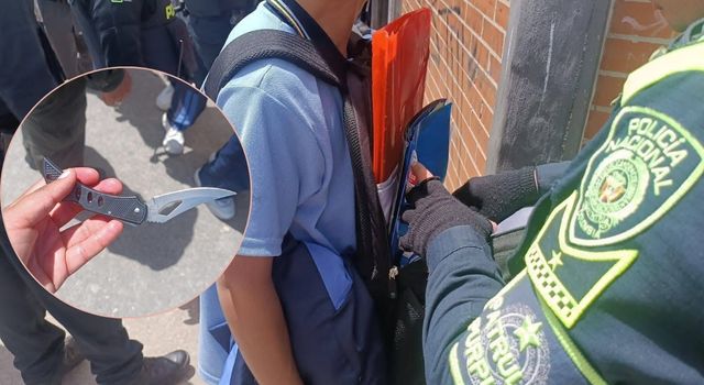 Gas pimienta, armas y alcohol, hallazgos entre estudiantes de Soacha