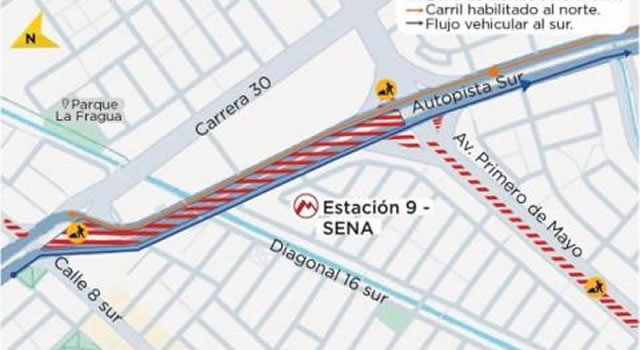 Ojo a los cierres en la autopista Sur con Primero de Mayo