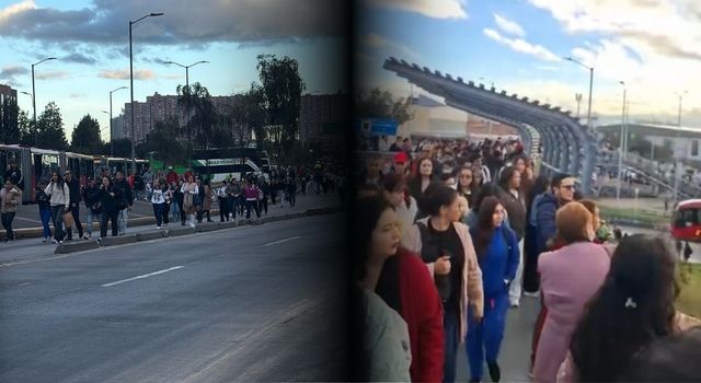 Protestas bloquean la Autopista Sur en Bogotá y colapsan la movilidad este jueves